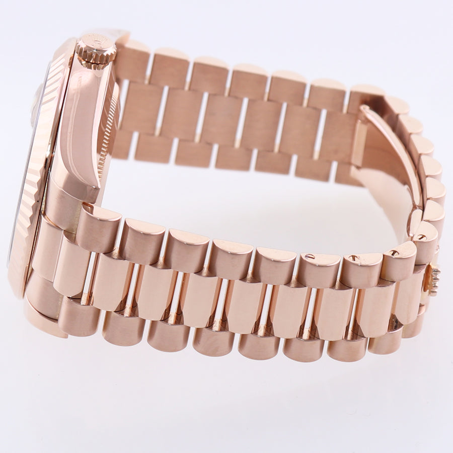 MINT PAPERS Rolex 218235 Day Date II President Rose Gold Concentric Roman 41mm Watch