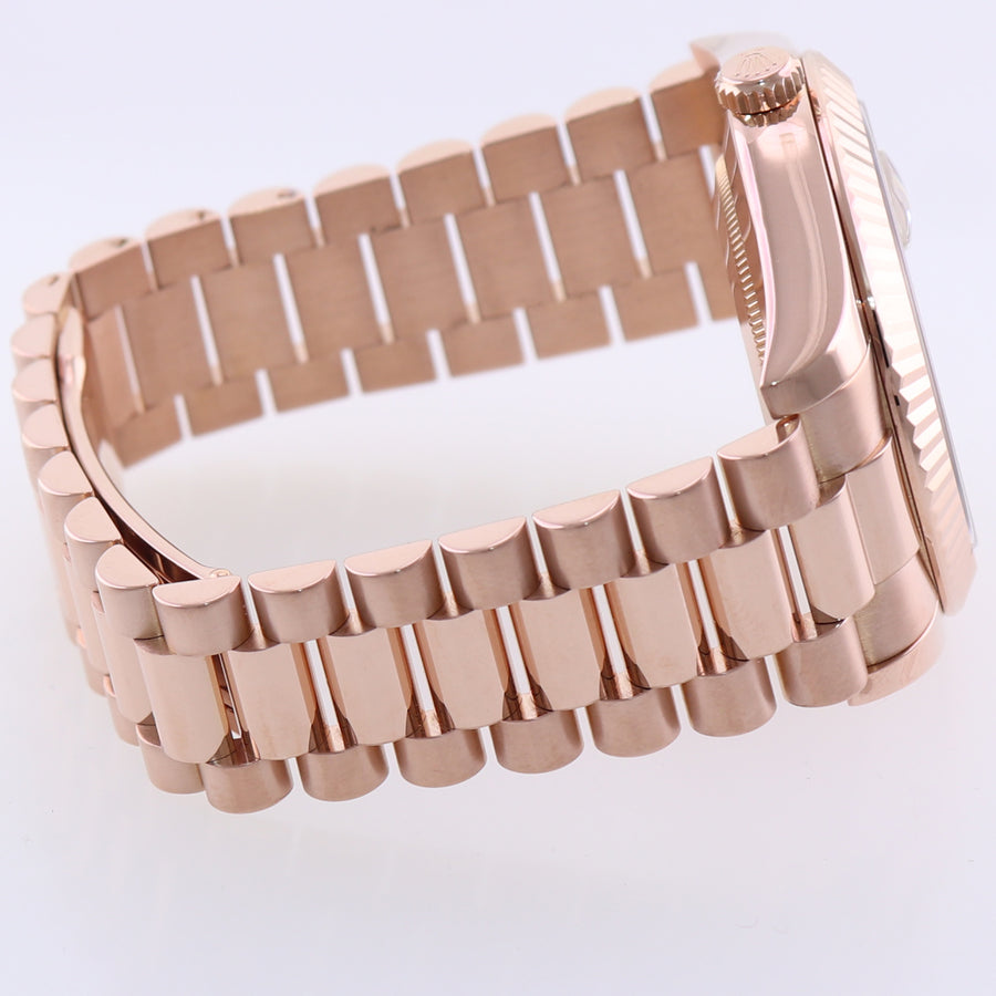 MINT PAPERS Rolex 218235 Day Date II President Rose Gold Concentric Roman 41mm Watch