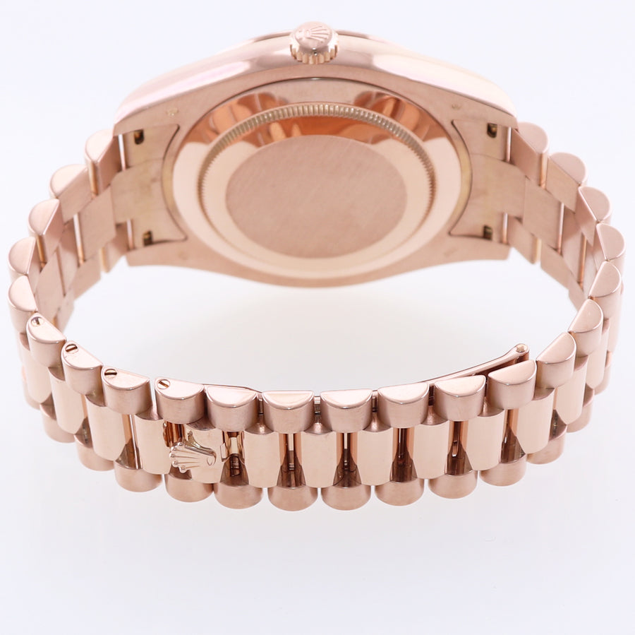 MINT PAPERS Rolex 218235 Day Date II President Rose Gold Concentric Roman 41mm Watch