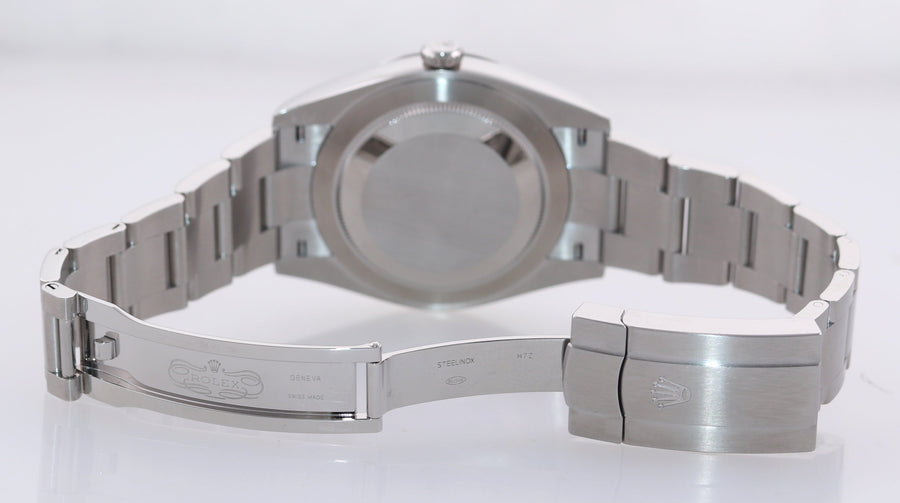 2022 NEW PAPERS Rolex Oyster Perpetual 41mm Blue Stick Oyster Watch 124300 Box