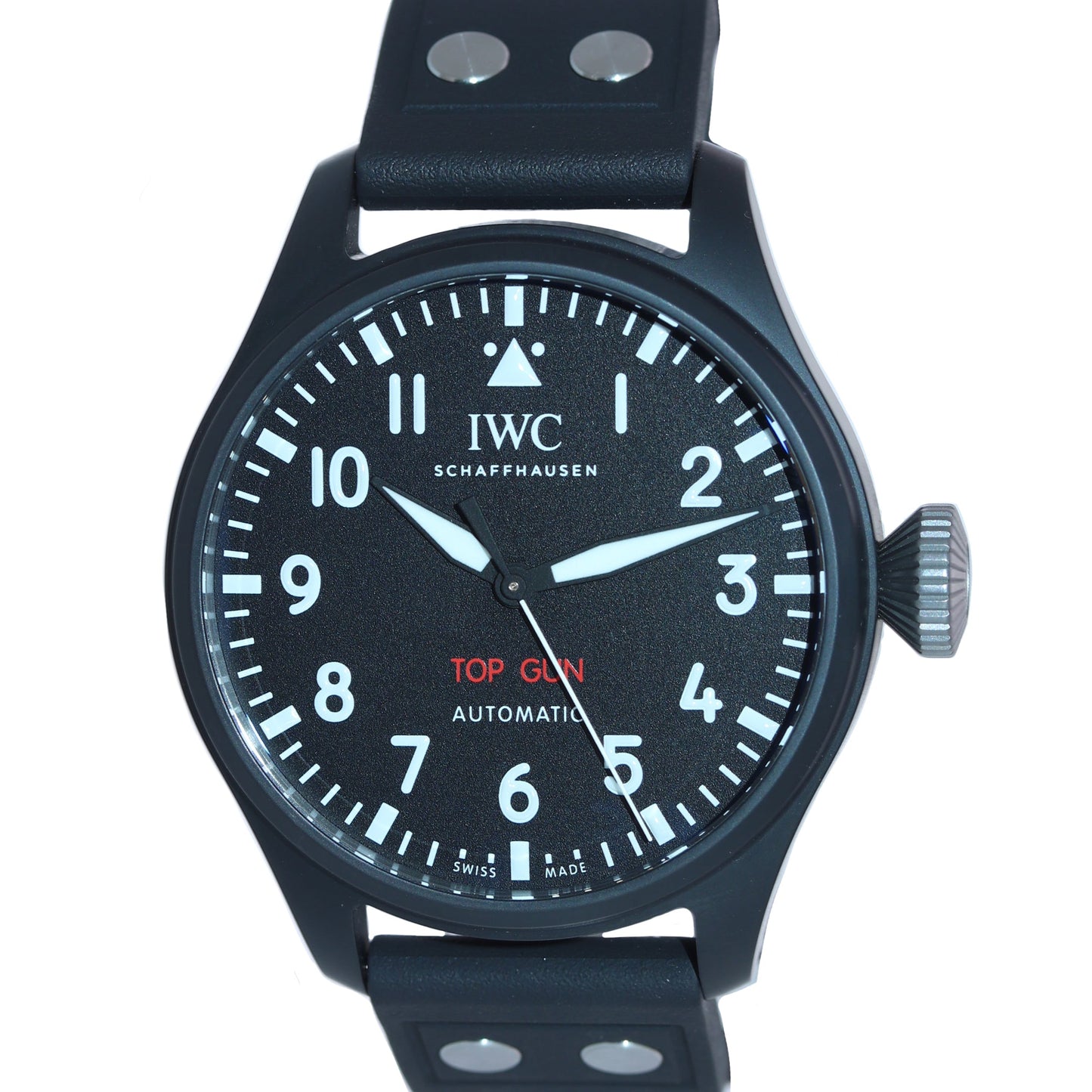 2022 PAPERS IWC Top Gun Big Pilot Black Ceramic IW329801 43mm Automatic Watch