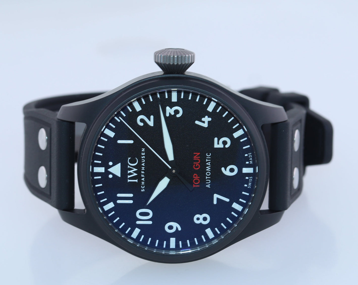 2022 PAPERS IWC Top Gun Big Pilot Black Ceramic IW329801 43mm Automatic Watch