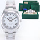 July 2022 PAPERS Rolex DateJust 41 Steel 126300 White Roman Oyster Watch Box