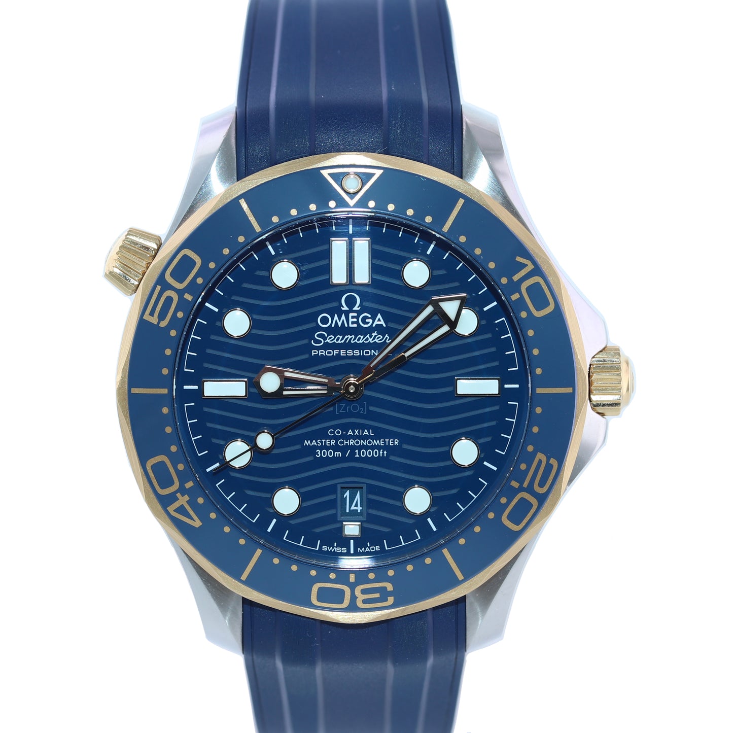 2021 PAPERS Omega Seamaster 210.22.42.20.03.001 Blue Wave 300M 42mm Co-Axial Watch