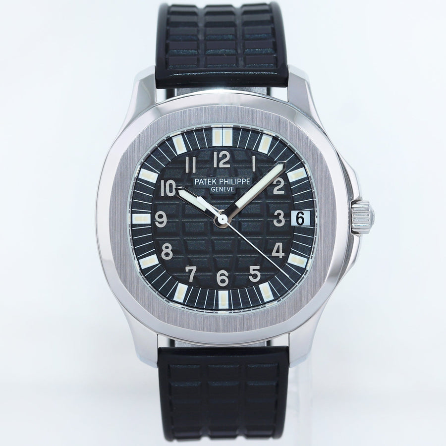 MINT PAPERS Patek Philippe Steel Aquanaut Black Rubber JUMBO 5065 38mm Watch