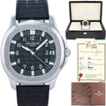 MINT PAPERS Patek Philippe Steel Aquanaut Black Rubber JUMBO 5065 38mm Watch