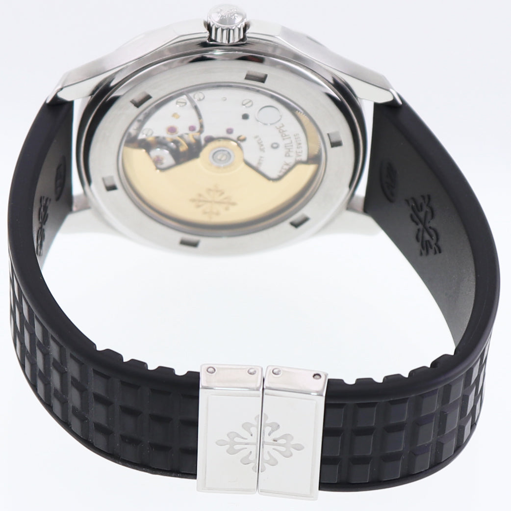 MINT PAPERS Patek Philippe Steel Aquanaut Black Rubber JUMBO 5065 38mm Watch