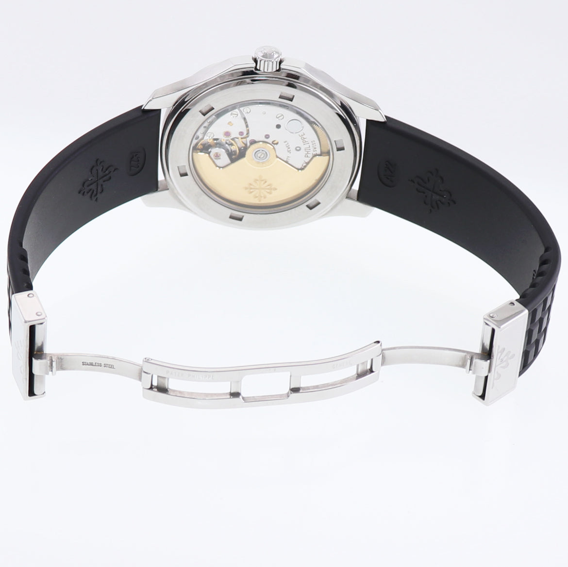 MINT PAPERS Patek Philippe Steel Aquanaut Black Rubber JUMBO 5065 38mm Watch