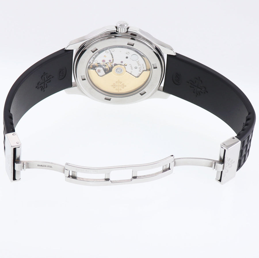 MINT PAPERS Patek Philippe Steel Aquanaut Black Rubber JUMBO 5065 38mm Watch