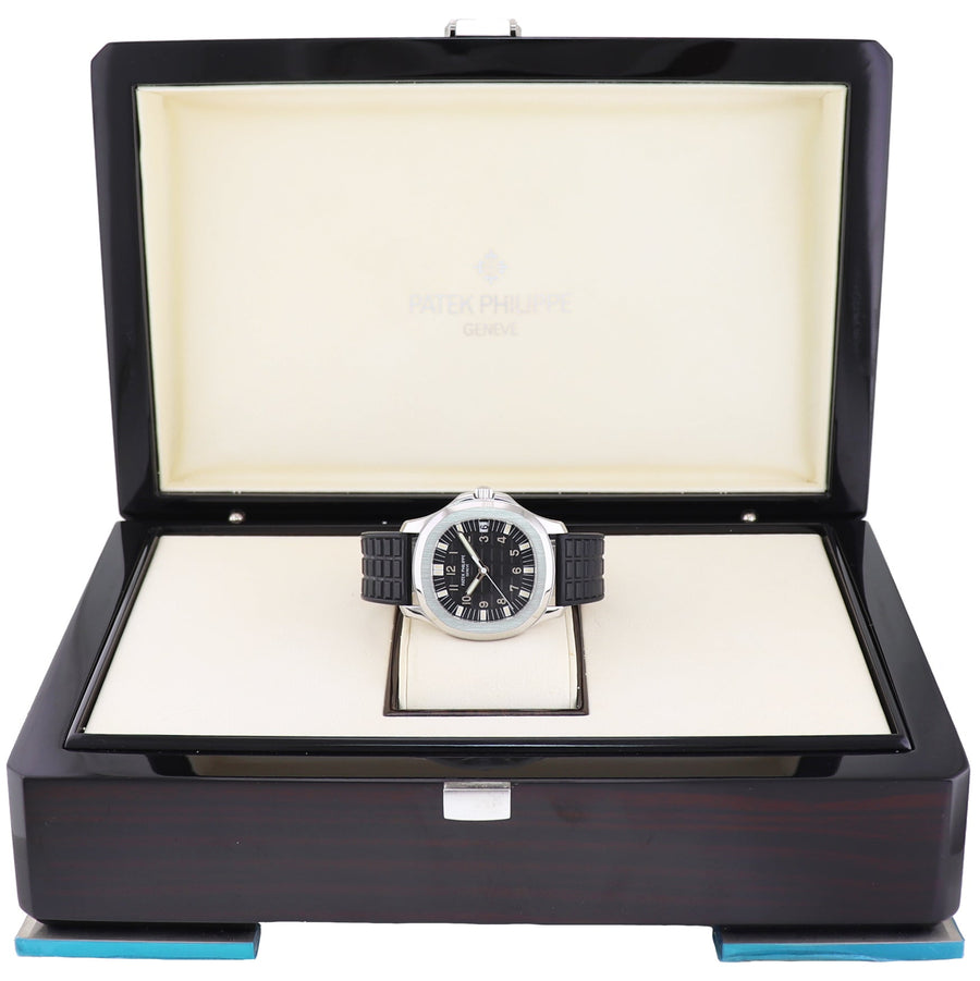 MINT PAPERS Patek Philippe Steel Aquanaut Black Rubber JUMBO 5065 38mm Watch