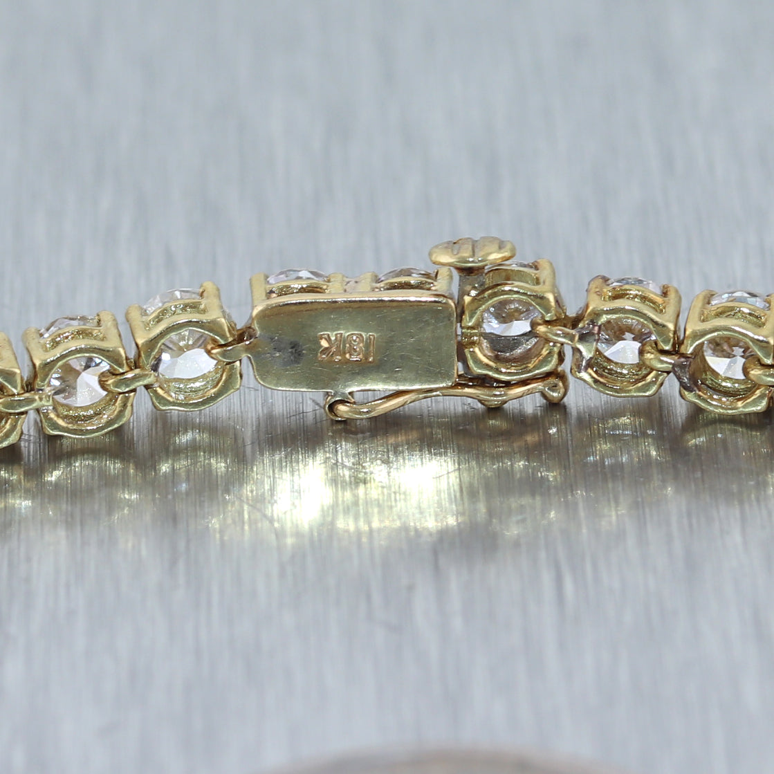 18k Yellow Gold 10ctw Diamond Tennis Bracelet