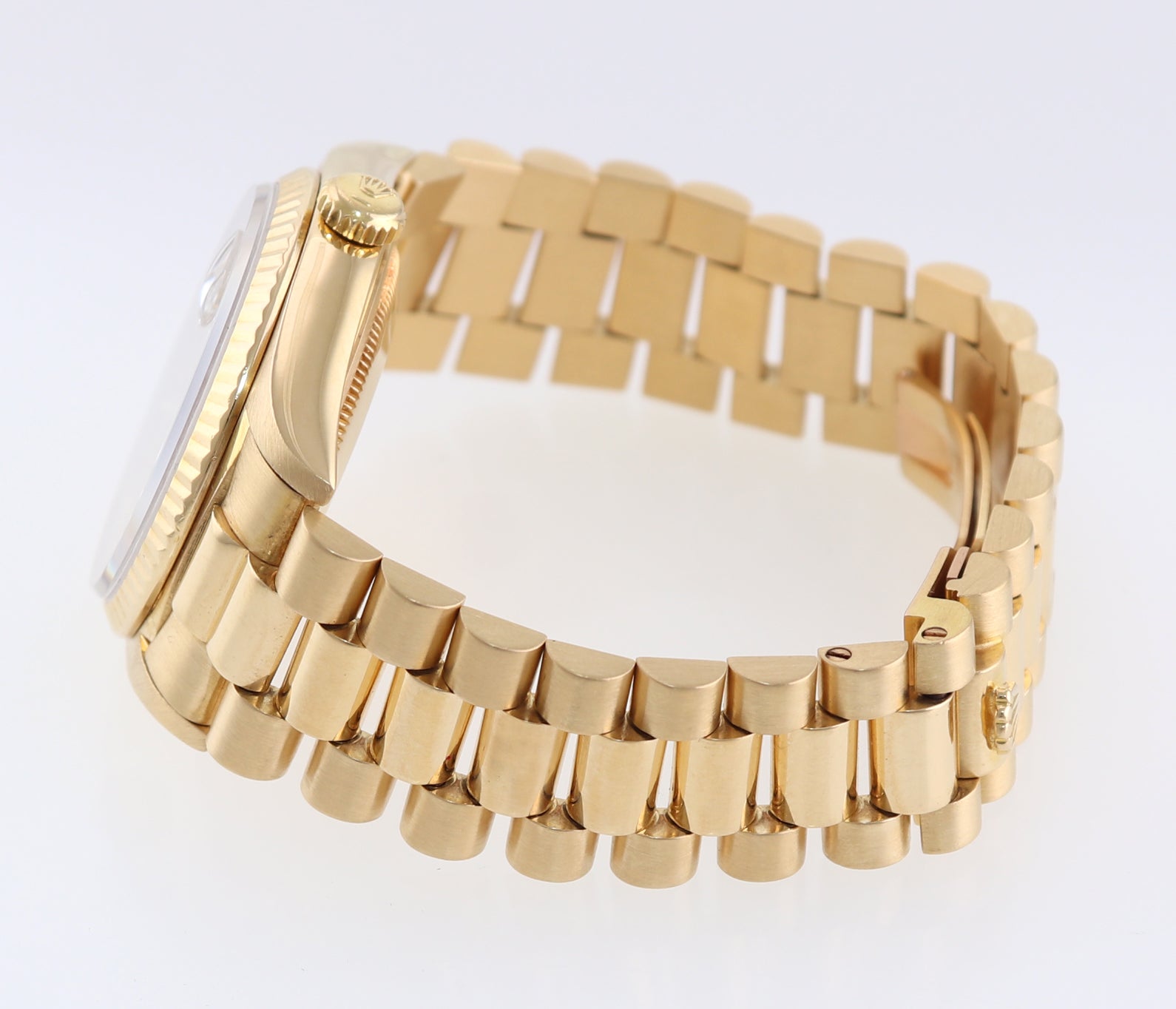 MINT 18238 Rolex President Champagne Stick Yellow Gold Double Quickset Watch Box