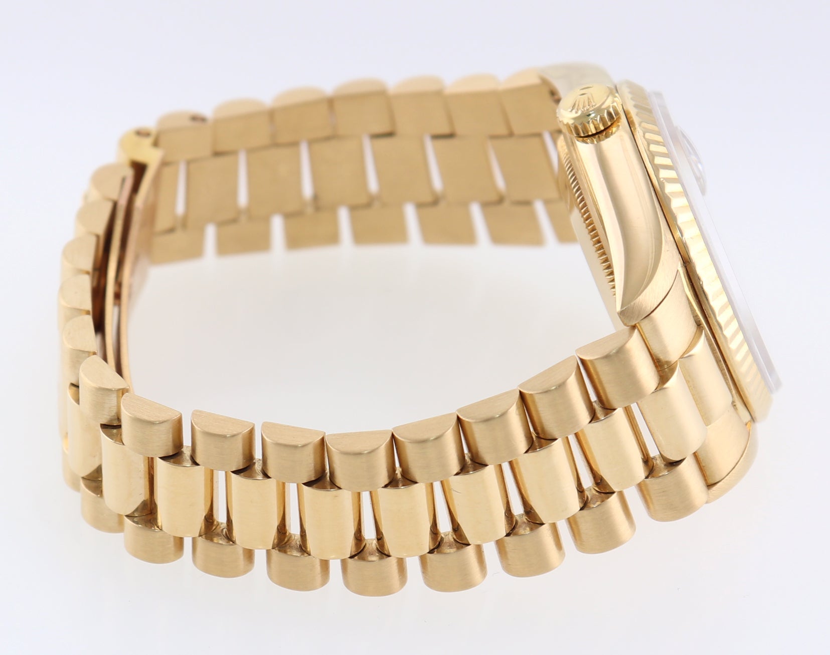 MINT 18238 Rolex President Champagne Stick Yellow Gold Double Quickset Watch Box