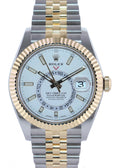 2021 NEW PAPERS Rolex 326933 Sky-Dweller 42mm White Dial Two Tone Steel Gold Jubilee Watch
