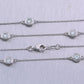Modern 14k White Gold 2.00ctw Diamonds By The Yard 18" Necklace