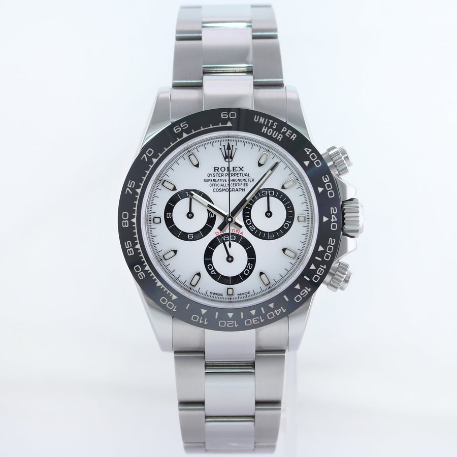 2023 NEW PAPERS Rolex Daytona 116500LN White Dial 40mm Steel Panda Watch Box