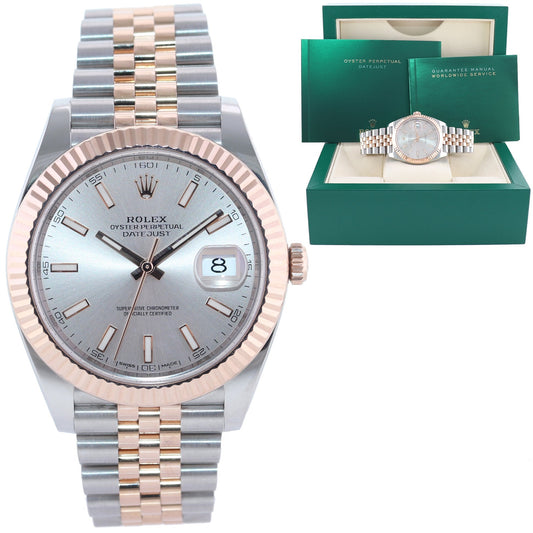 MINT Rolex DateJust 41 126331 Sundust Everose Gold 18K Two-Tone Jubilee Watch Box