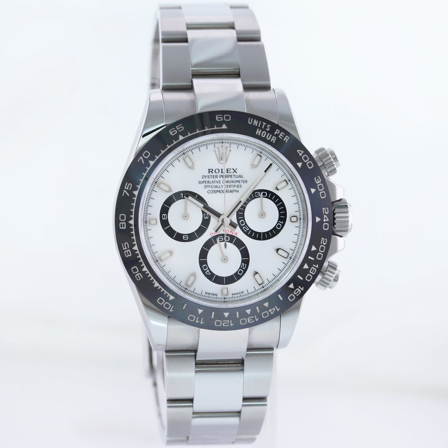 2023 NEW PAPERS Rolex Daytona 116500LN White Dial 40mm Steel Panda Watch Box