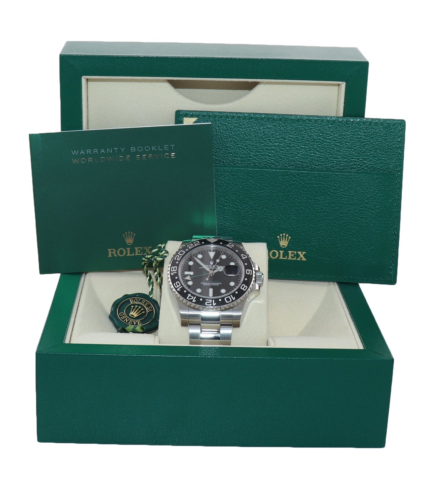 MINT 2017 Rolex GMT Master II 116710 Steel Ceramic Black Dial 40mm Watch Box