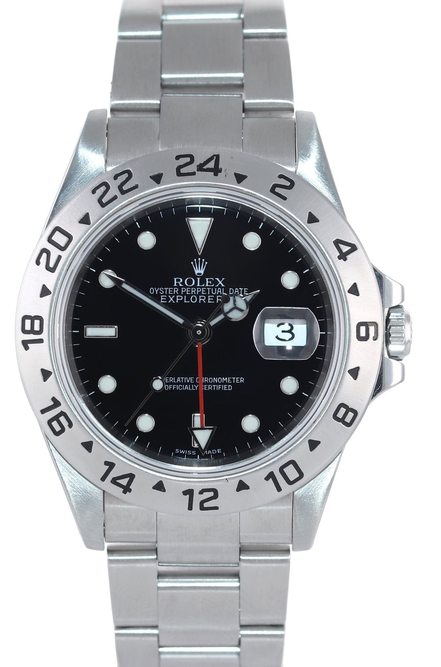 1999 MINT Rolex Explorer II 16570 Stainless Steel Black Dial GMT 40mm Watch Box