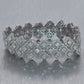 Modern 18k White Gold 18.38ctw Diamond Cluster Bracelet