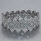 Modern 18k White Gold 18.38ctw Diamond Cluster Bracelet
