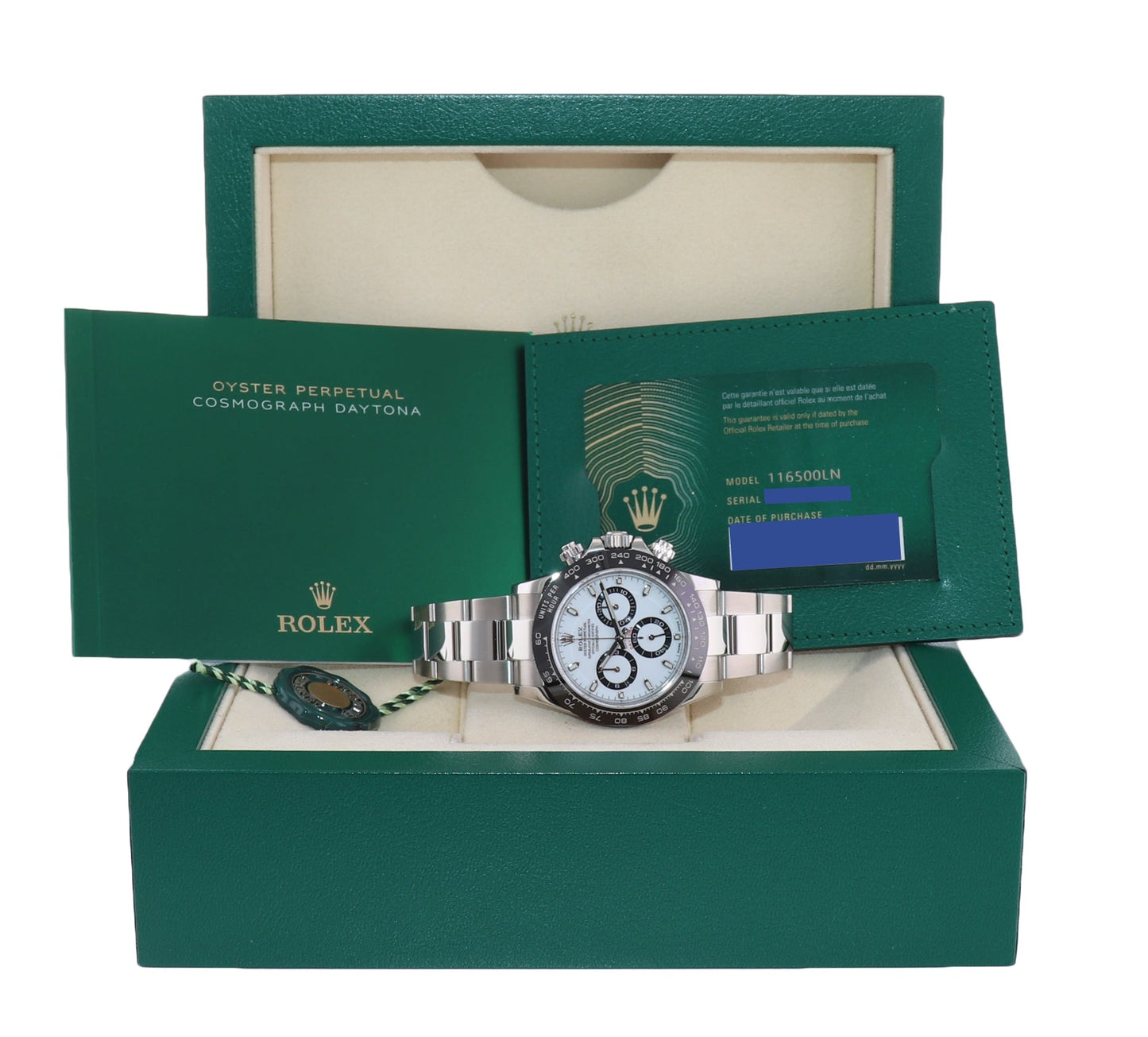 2021 PAPERS Rolex Daytona 116500LN White 40mm Ceramic Panda Watch Box