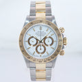 1999 Rolex Daytona 16523 Zenith Two Tone Steel Yellow Gold White Stick Dial Watch Box