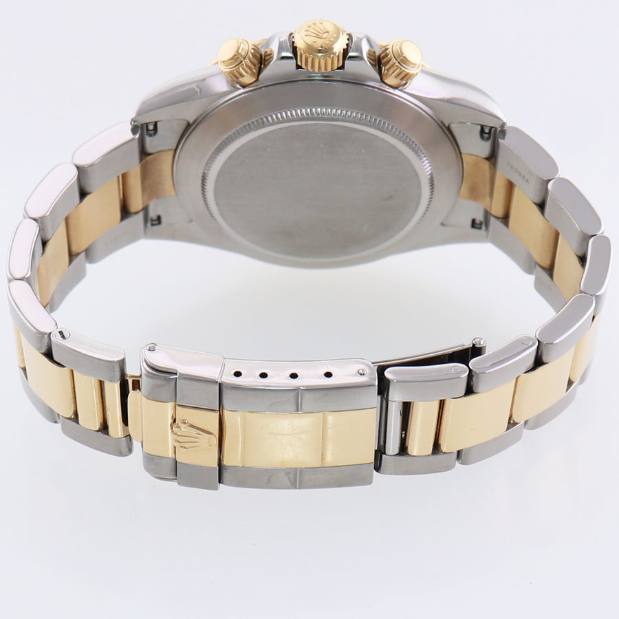 1999 Rolex Daytona 16523 Zenith Two Tone Steel Yellow Gold White Stick Dial Watch Box