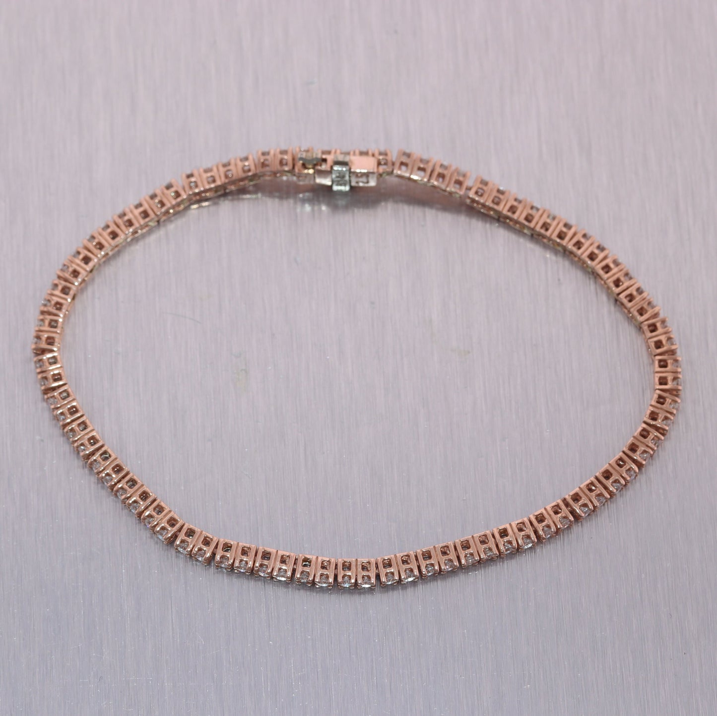 14k Rose Gold 2.50ctw Diamond Tennis Bracelet