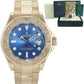 MINT 2009 Rolex Yacht-Master Yellow Gold 16628 40mm Blue Watch Box