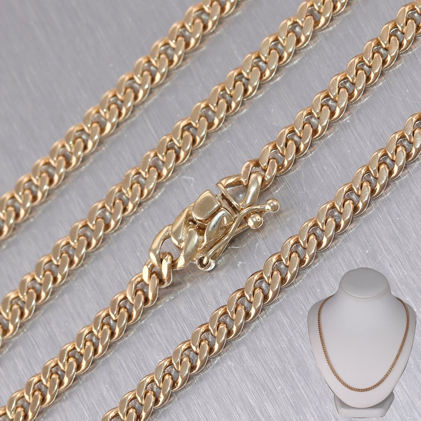 Men's 45.49g 14k Yellow Gold Miami Cuban Curb Link Chain 26" Necklace