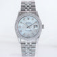 DIAMOND Bezel Rolex DateJust 36mm Mother of Pearl 16030 Steel Watch Box