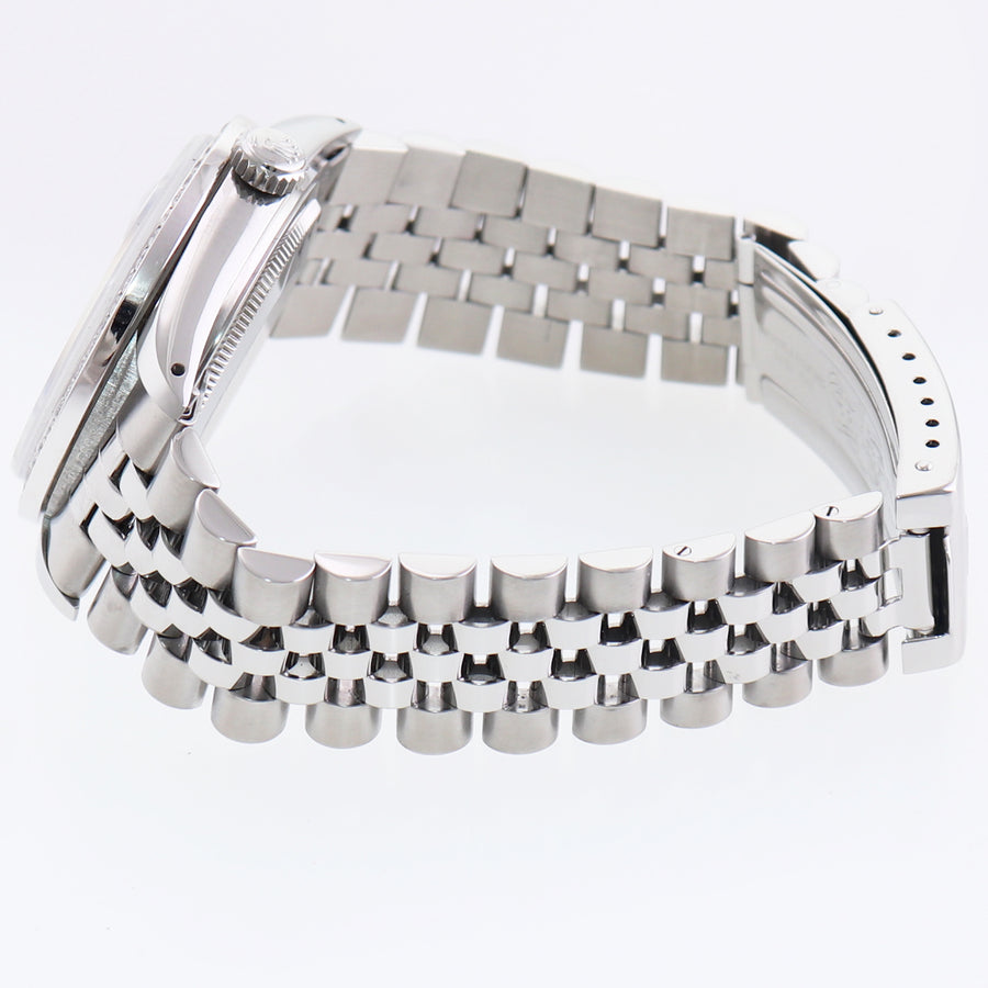 DIAMOND Bezel Rolex DateJust 36mm Mother of Pearl 16200 Steel Watch Box