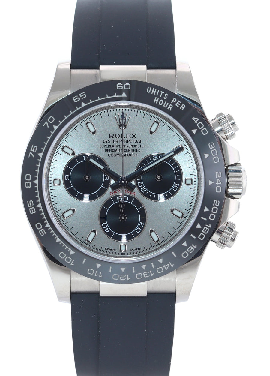 2019 PAPERS Rolex Daytona Oysterflex 116519LN White Gold Ceramic Ghost Panda Watch