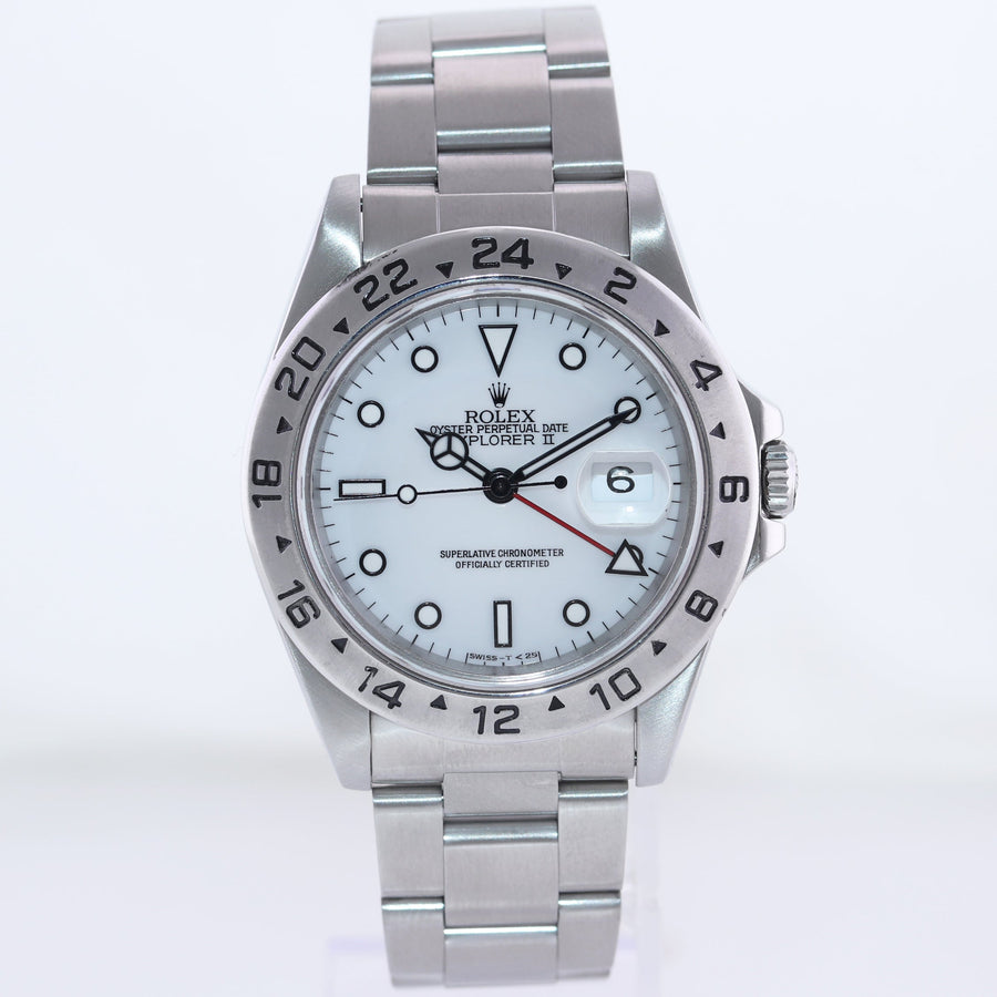 MINT Rolex 16570 Stainless Steel White Polar Tritium Dial GMT 40mm Watch Box