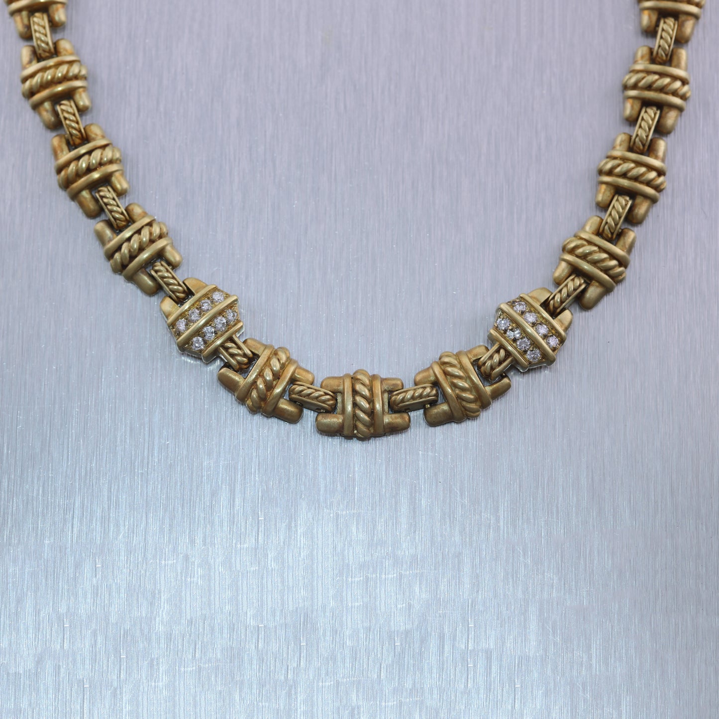 Judith Ripka 18k Yellow Gold 0.80ctw Diamond Choker 15" Necklace