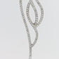 Modern Estate Solid 14k White Gold 1.25ctw Diamond Pave Spiral Stud Earrings M8