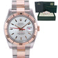 MINT 2006 Rolex DateJust Turn-O-Graph 116261 Rose Gold Two Tone Steel White Watch