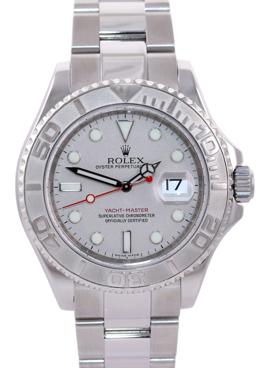 MINT PAPERS 2009 Rolex Yacht-Master 16622 Steel Platinum Bezel Oyster 40mm Watch Box