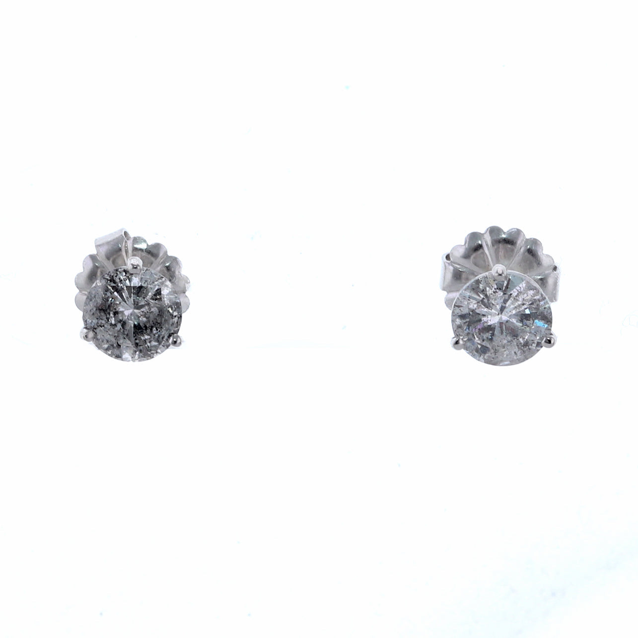 Modern White Gold Filled 3.86ctw Diamond Stud Earrings