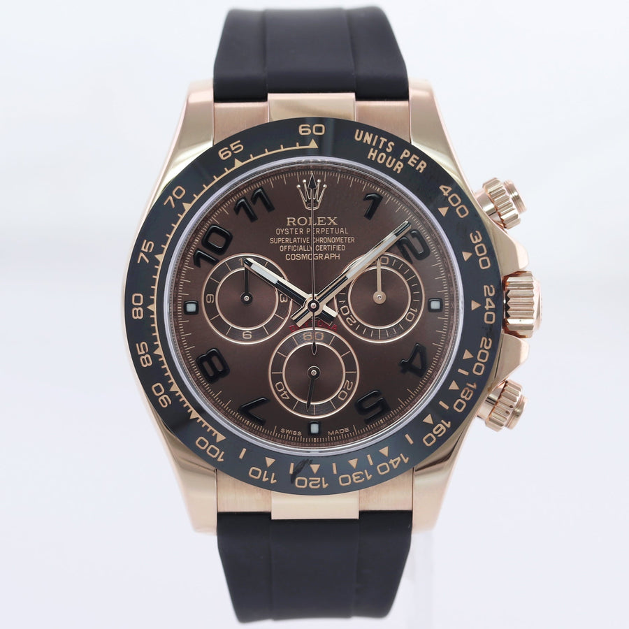 PAPERS MINT Rolex Daytona Chocolate Arabic Ceramic 116515 Rose Gold Rubber Watch Box