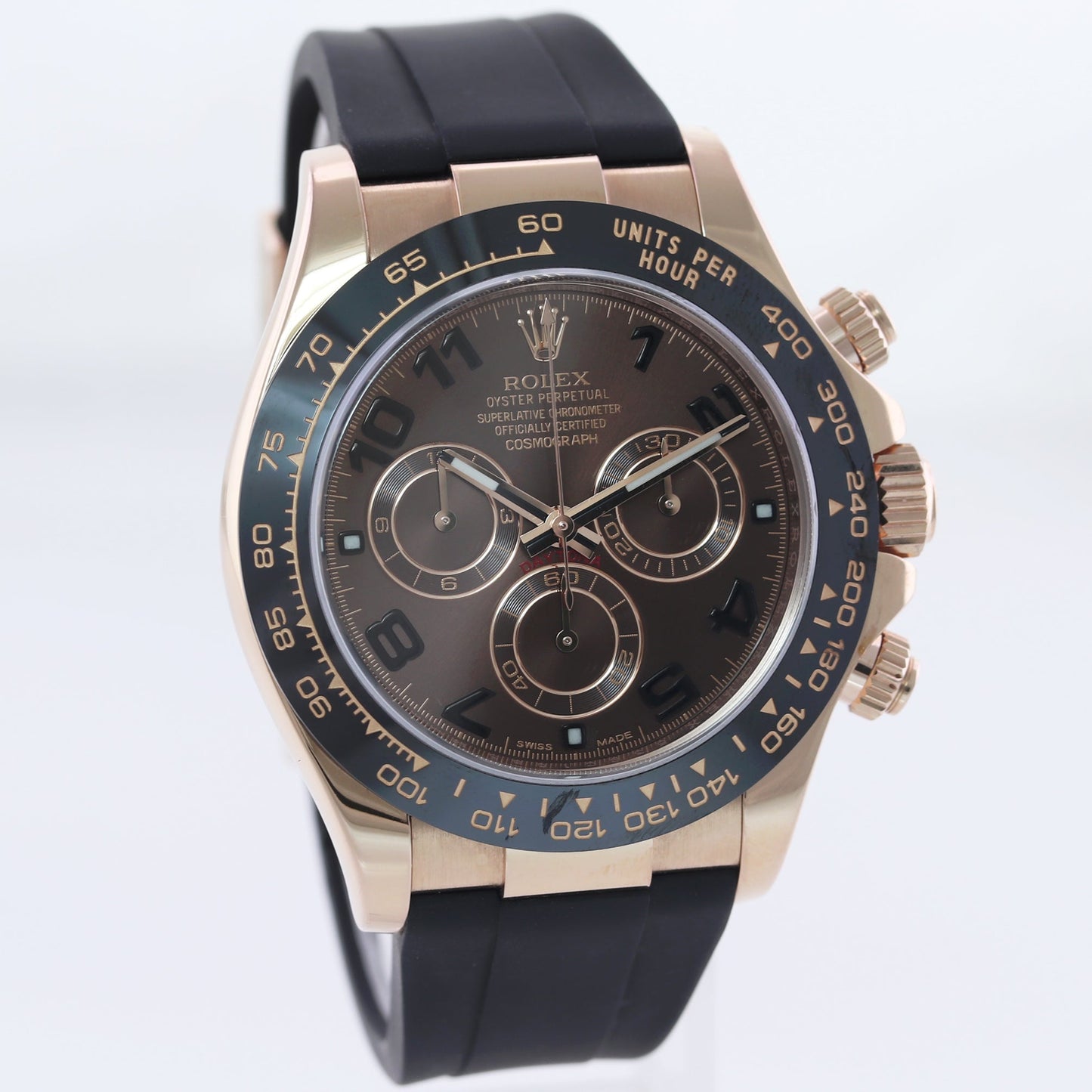 PAPERS MINT Rolex Daytona Chocolate Arabic Ceramic 116515 Rose Gold Rubber Watch Box