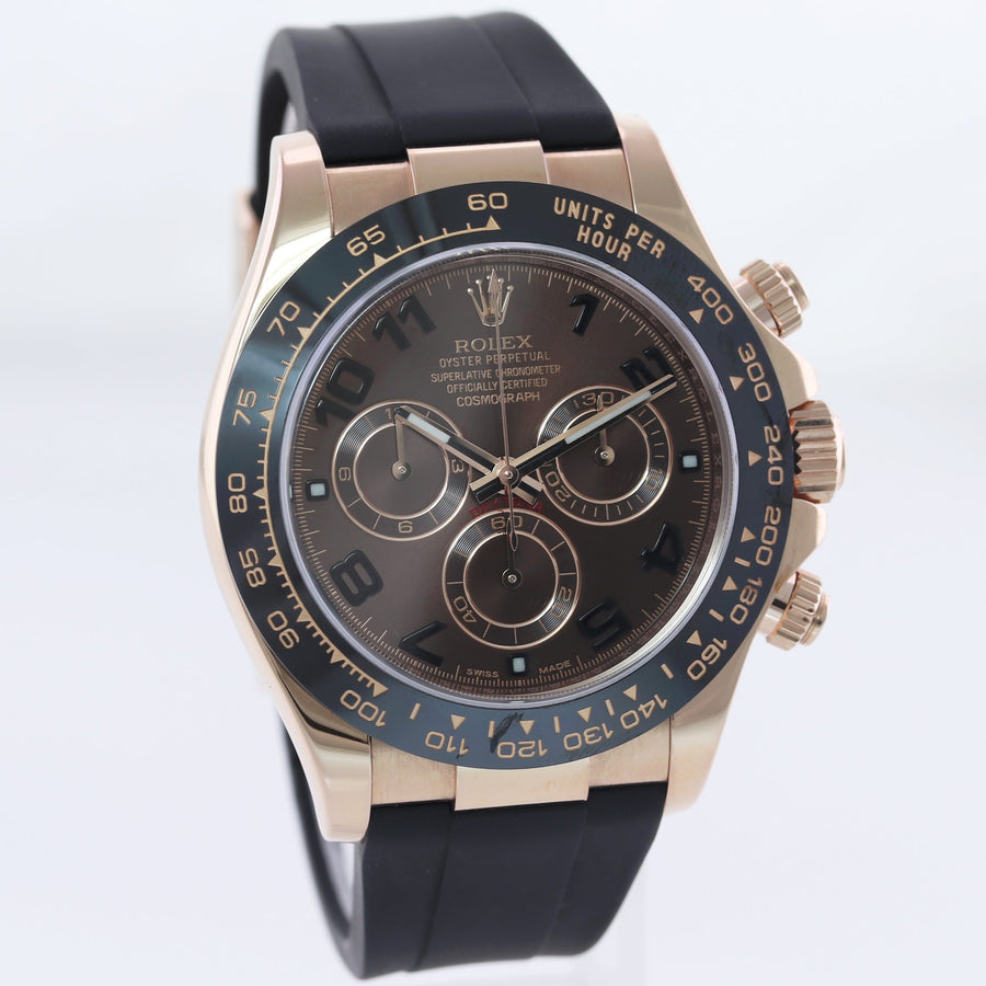 PAPERS MINT Rolex Daytona Chocolate Arabic Ceramic 116515 Rose Gold Rubber Watch Box