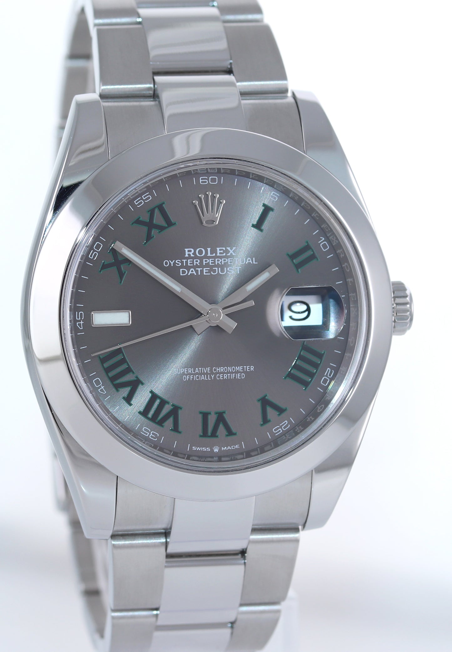 2023 MINT Rolex DateJust 41 Steel 126300 Wimbledon Oyster 41mm Watch Box