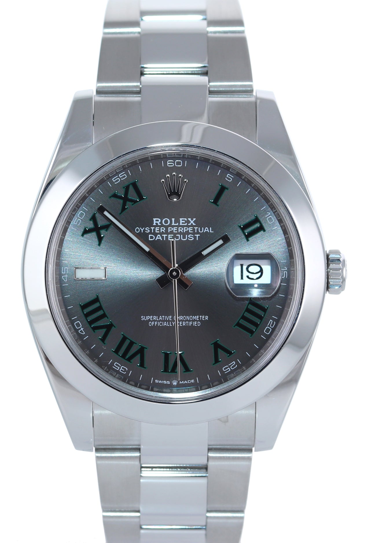 2023 MINT Rolex DateJust 41 Steel 126300 Wimbledon Oyster 41mm Watch Box