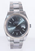 2023 MINT Rolex DateJust 41 Rhodium Stick Oyster Fluted 126334 Watch Box