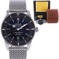 PAPERS Breitling Superocean Heritage II 46mm Black Steel Mesh AB2020 46mm Date Watch