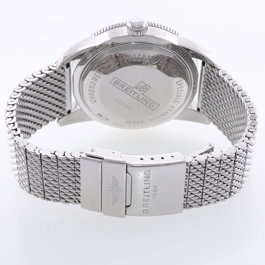 PAPERS Breitling Superocean Heritage II 46mm Black Steel Mesh AB2020 46mm Date Watch