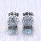 Modern 14k White Gold 2.21ctw G-H SI2 Diamond Stud Earrings